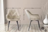 2er Set Stuhl Tanna Samt creme 2er Set Stuhl Tanna Samt creme