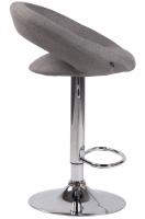 Barhocker Olinda Stoff chrom grau 