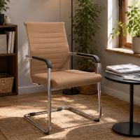 2er Set Besucherstuhl Hakon hellbraun 