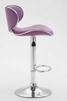 2er Set Barhocker Las Vegas V2 Kunstleder chrom lila 