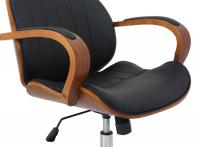 Bürostuhl Melilla Kunstleder walnuss/schwarz 