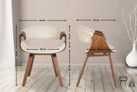 2er Set Esszimmerstuhl Foley Stoff eiche/creme 