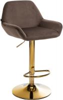 Barhocker Braga Gold Samt braun 