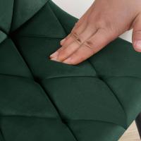 Esszimmerstuhl Clairton Samt dunkelgrün 