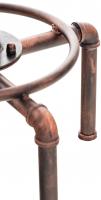 2er Set Barhocker Lumos Vintage Kunstleder bronze dunkelgrau 