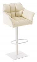 2er Set Barhocker Damaso Kunstleder weiß creme 
