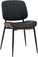 Besucherstuhl Tiffin Kunstleder walnuss/schwarz 