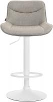 Barhocker Vonore Stoff weiß taupe