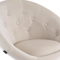 Barhocker London Samt weiß creme 