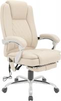Bürostuhl Rubia mit Massagefunktion Kunstleder creme 
