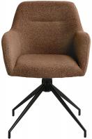 2er Set Esszimmerstuhl Merlinda Stoff Teddy braun 