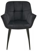 Esszimmerstuhl Roseville Samt schwarz