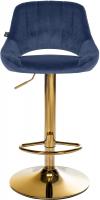 Barhocker Milet Samt gold blau 