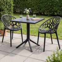 Gartenmöbel-Set Neriva mit 2 Stühlen schwarz Gartenmöbel-Set Neriva mit 2 Stühlen schwarz
