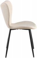 2er Set Esszimmerstuhl Maika Stoff creme 