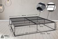 Metallbett Scala 200x200x46 cm schwarz 