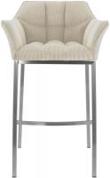 Barhocker Damaso E Cord mit 4-Fuß Gestell creme 