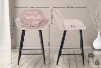 2er Set Barhocker Gibson Samt pink 