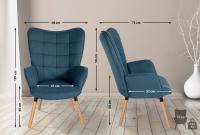 Sessel Garding Stoff blau 