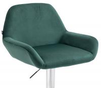 2er Set Barhocker Braga Samt chrom dunkelgrün 