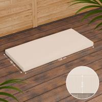 Teakbank Daxon mit Sitzkissen 120 cm creme 