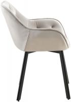 2er Set Esszimmerstuhl Antigo Samt  grau 