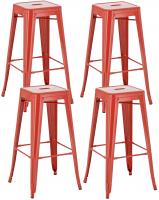 4er Set Barhocker Joshua rot