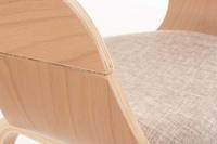 Besucherstuhl Kingston Stoff natura/creme 