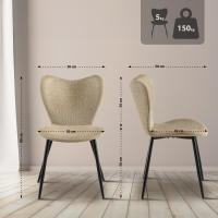 Esszimmerstuhl Maika Stoff taupe