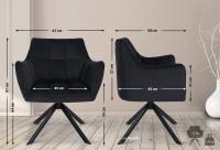 Esszimmerstuhl Swing Samt schwarz schwarz Esszimmerstuhl Swing Samt schwarz schwarz