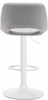 2er Set Barhocker Camden Samt weiß hellgrau 