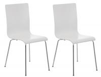2er Set Besucherstuhl Pepe weiß
