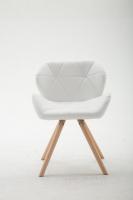 Besucherstuhl Tyler Kunstleder Natura Rund weiß