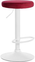 Barhocker Ponte Samt weiß rot
