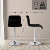 Barhocker Hover Samt C schwarz