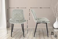 4er Set Stühle Springs Samt creme 4er Set Stühle Springs Samt creme