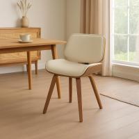 Besucherstuhl Beverley Kunstleder walnuss/creme Besucherstuhl Beverley Kunstleder walnuss/creme