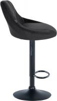 2er Set Barhocker Lazio Samt schwarz schwarz 