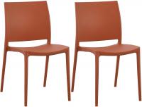 2er Set Stuhl Meton terracotta