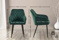 2er Set Esszimmerstuhl Monett Samt B grün 