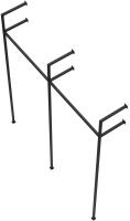 Wandgarderobe Merton 195,5x35x220 cm schwarz 