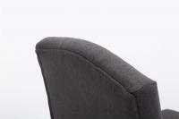 Barhocker Louise Stoff antik-hell dunkelgrau 