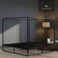 Himmelbett Batoni 200x200 schwarz 