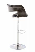 2er Set Barhocker Kingston Kunstleder schwarz/grau 
