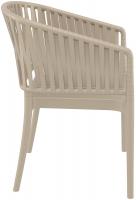 6er Set Stühle Portofino mit Armlehnen taupe 