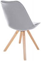 Stuhl Sofia Samt Square hellgrau 