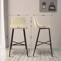 Barhocker Altona Stoff creme 