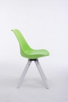 Besucherstuhl Troyes Kunstleder Square weiß (eiche) grün 