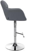 Barhocker Natoma Kunstleder chrom grau 