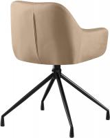 2er Set Esszimmerstuhl Welby Samt taupe 